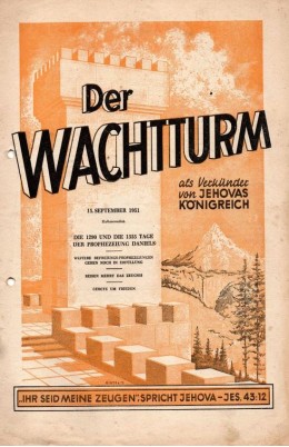 der wachtturm 15.09.1951 die 1290 und die 1335 tage der prophezeiung daniels