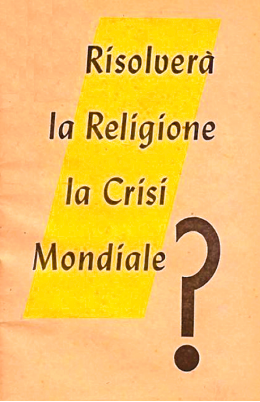 Risolvera la religione la crisi mondiale? 1952