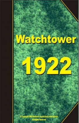watch tower   1922, №1-24